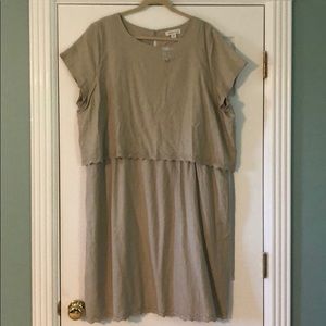 Coldwater Creek linen eyelet dress